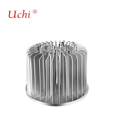 100 मिमी चांदी का आवरण रेडियल एल्यूमीनियम कोल्ड फोर्ज्ड हीट सिंक