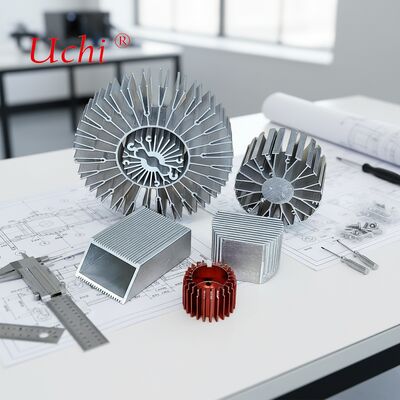 30W ट्यूबलर हीट सिंक एनोडाइज्ड स्काइव्ड हीट सिंक