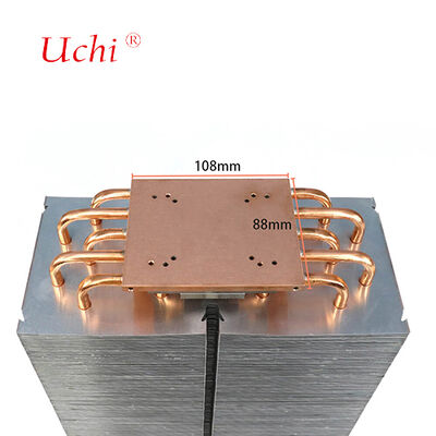 1500W एलईडी हीट सिंक - 5 ज़िपर फिन हीट पाइप कूलिंग मॉड्यूल