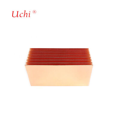 कस्टम कॉपर मोटी फिन स्किवेड हीट सिंक