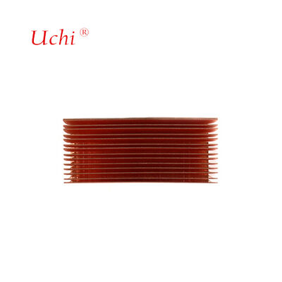 कस्टम कॉपर मोटी फिन स्किवेड हीट सिंक