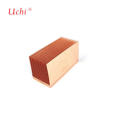 कस्टम कॉपर मोटी फिन स्किवेड हीट सिंक