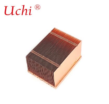 सर्वर कॉपर हीट पाइप रेडिएटर बकल फिन कॉपर हीट सिंक