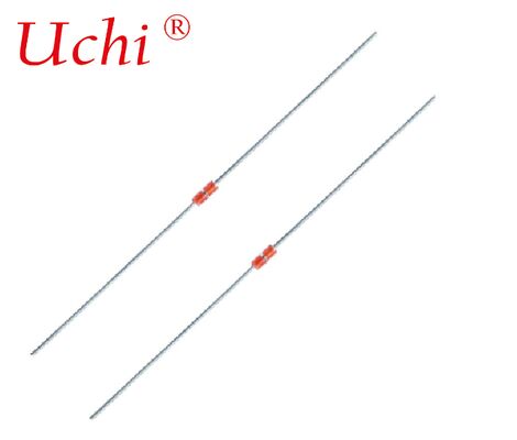 MF58 श्रृंखला ग्लास ग्लेज उच्च तापमान प्रतिरोधी हर्मेटिक NTC थर्मिस्टर को अपनाती है