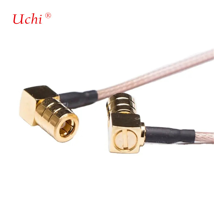 90 डिग्री SMB पुरुष से कोण पुरुष प्लग महिला के साथ RG316 समाक्षीय केबल 50ohm